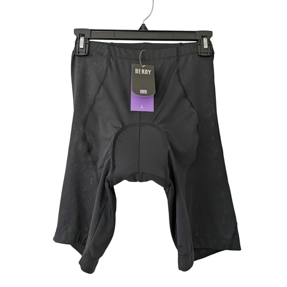 Beroy Cycling Shorts Womens Size‎ Large Padded Black NWT